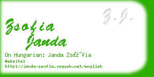 zsofia janda business card